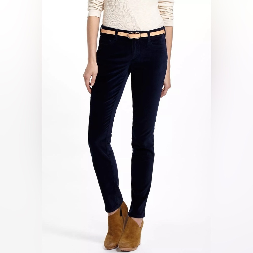 Pilcro and the Letterpress Velvet High Rise Skinny